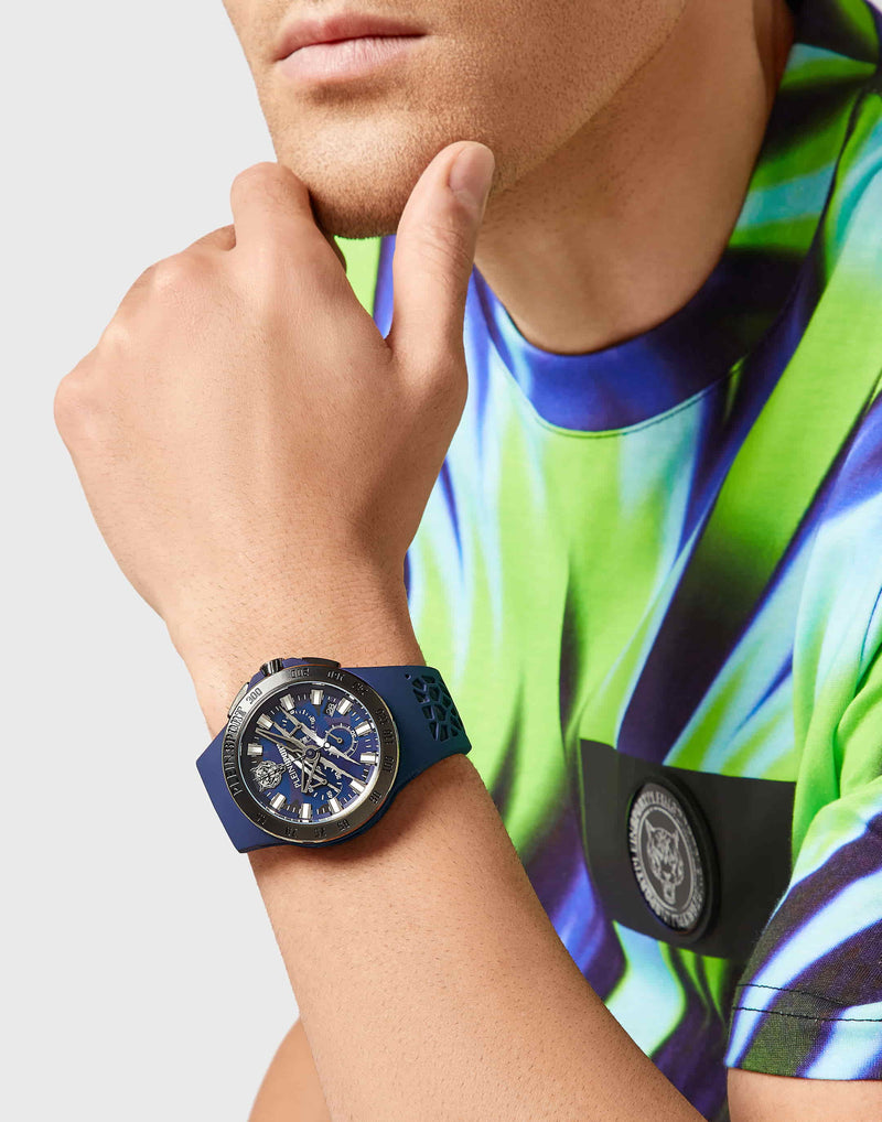 Plein Sport Sport Thunderstorm Gunmetal Round Dial Quartz Analog Men Watch Watch Plein Sport
