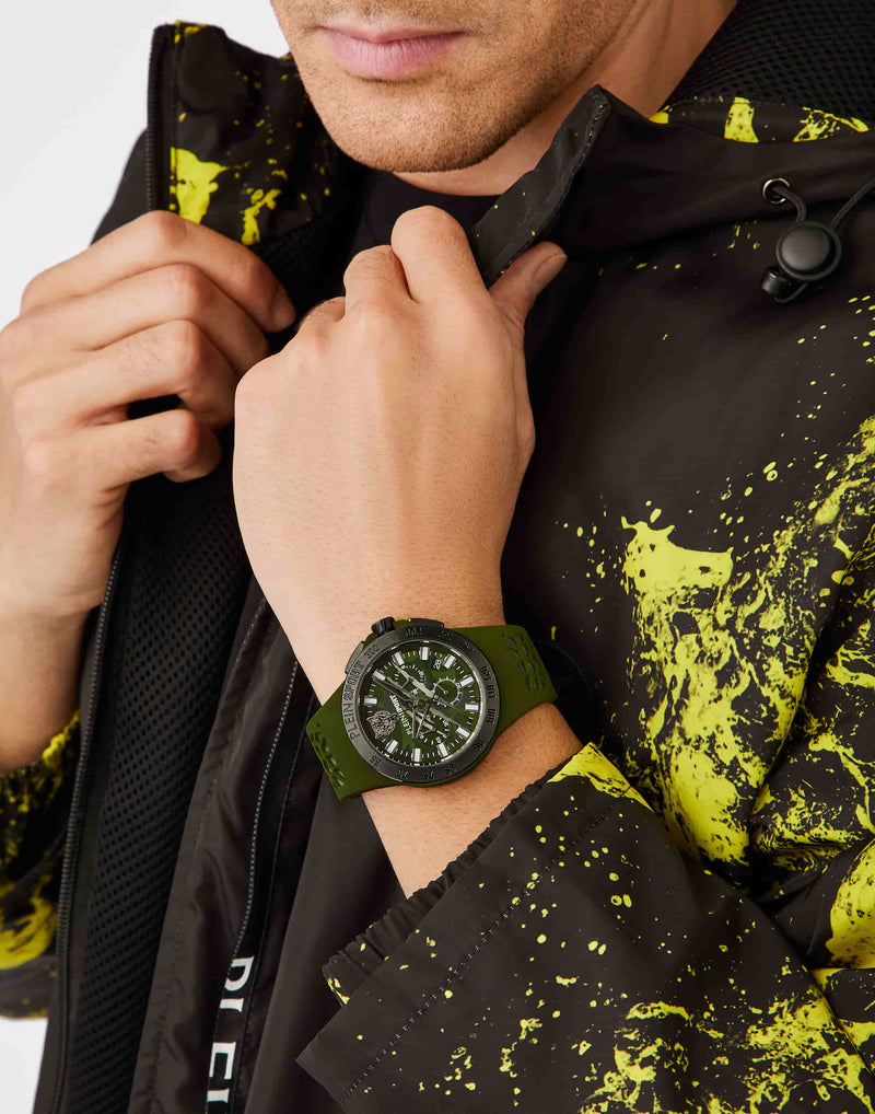 Plein Sport Sport Thunderstorm Gunmetal Round Dial Quartz Analog Men Watch Watch Plein Sport