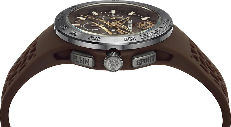 Plein Sport Sport Thunderstorm Gunmetal Round Dial Quartz Analog Men Watch Watch Plein Sport