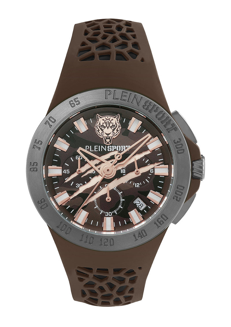 Plein Sport Sport Thunderstorm Gunmetal Round Dial Quartz Analog Men Watch Watch Plein Sport