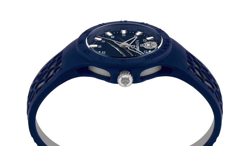 Plein Sport Sport Thunderstorm Blue Round Dial Quartz Analog Unisex Watch Watch Plein Sport