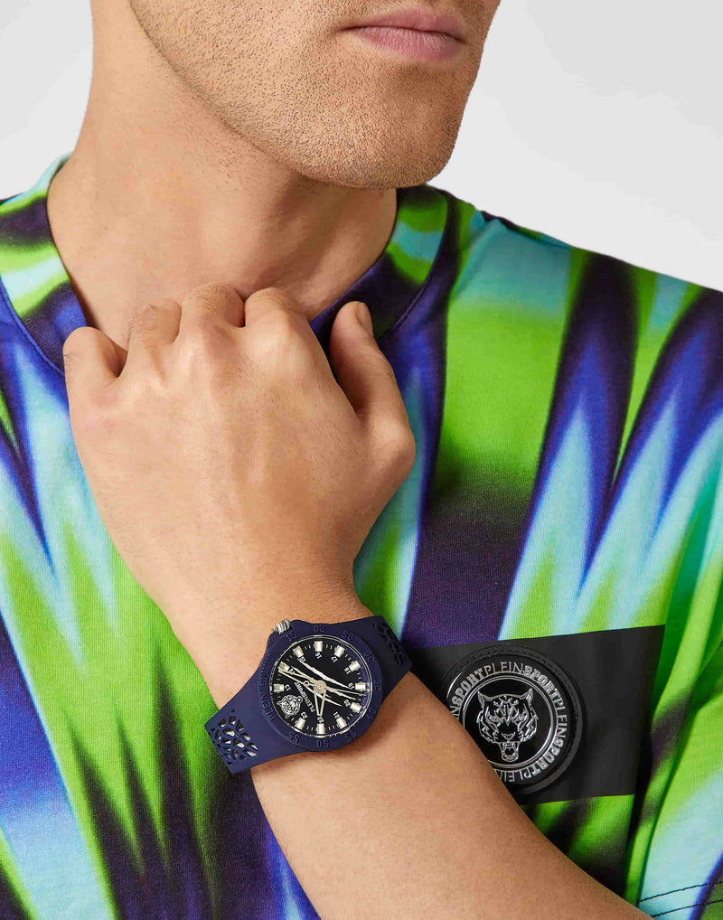 Plein Sport Sport Thunderstorm Blue Round Dial Quartz Analog Unisex Watch Watch Plein Sport