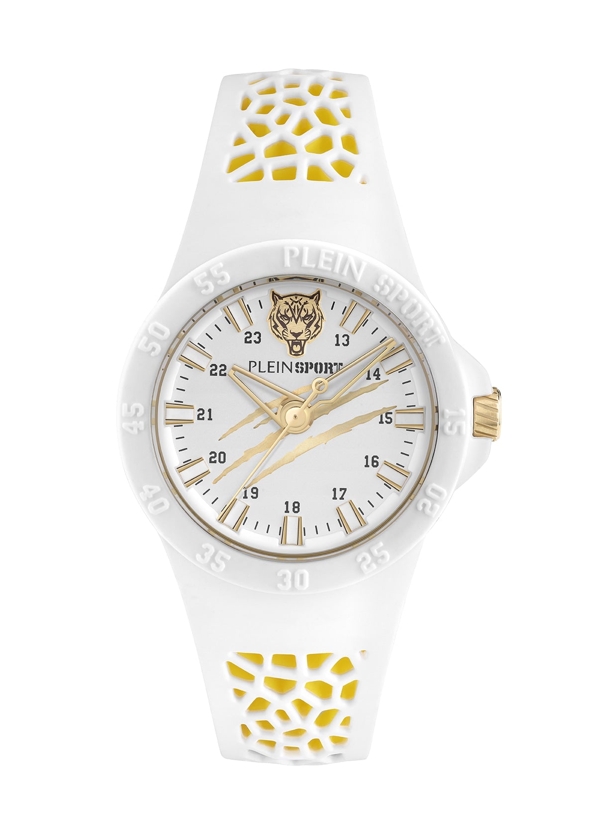Plein Sport Sport Thunderstorm White Round Dial Quartz Analog Unisex Watch