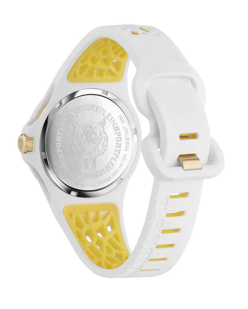 Plein Sport Sport Thunderstorm White Round Dial Quartz Analog Unisex Watch Watch Plein Sport