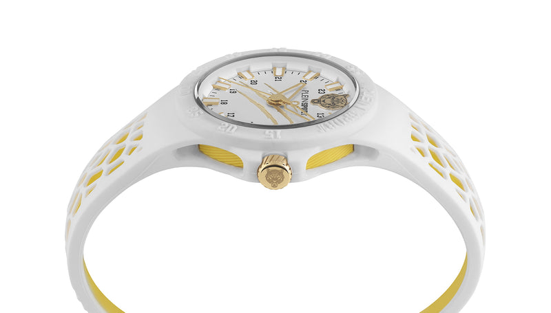 Plein Sport Sport Thunderstorm White Round Dial Quartz Analog Unisex Watch Watch Plein Sport