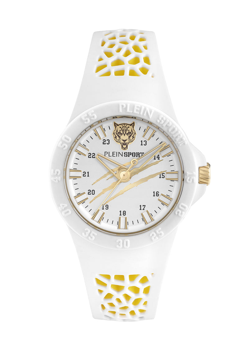 Plein Sport Sport Thunderstorm White Round Dial Quartz Analog Unisex Watch Watch Plein Sport