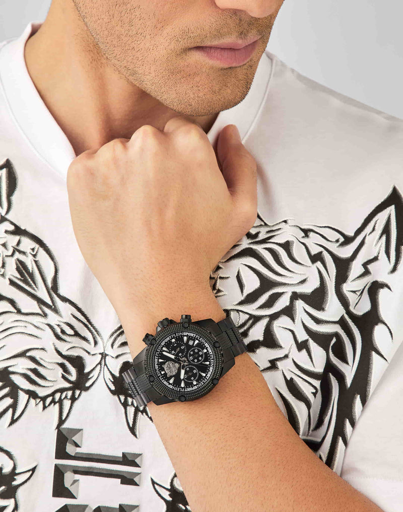 Plein Sport Sport Hurricane Black Round Dial Quartz Analog Men Watch Watch Plein Sport