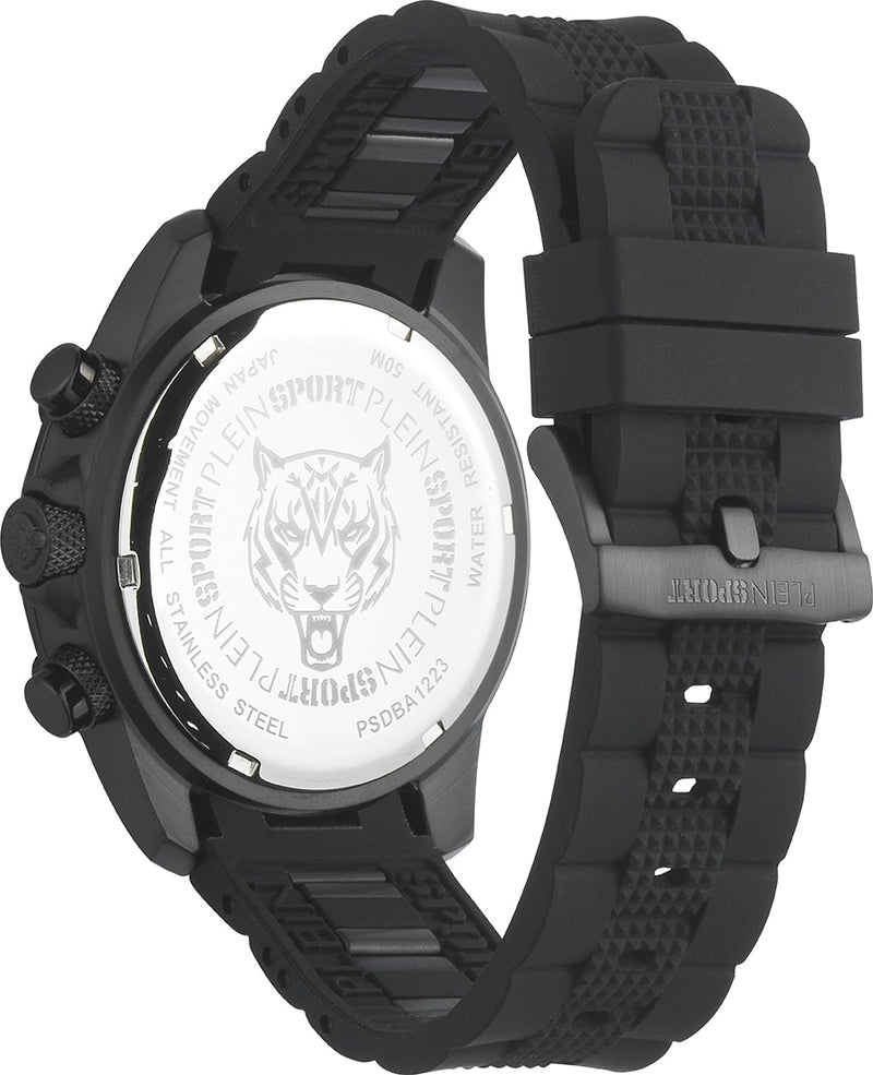 Plein Sport Sport Hurricane Black Round Dial Quartz Analog Men Watch Watch Plein Sport