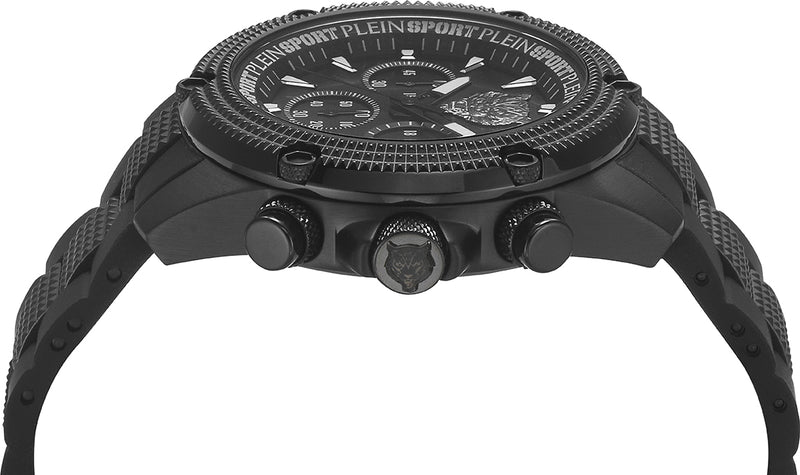 Plein Sport Sport Hurricane Black Round Dial Quartz Analog Men Watch Watch Plein Sport