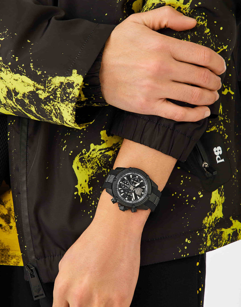 Plein Sport Sport Hurricane Black Round Dial Quartz Analog Men Watch Watch Plein Sport