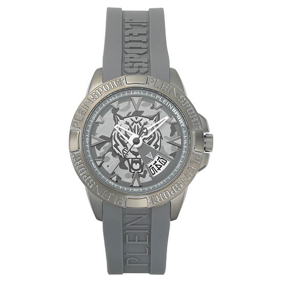 Plein Sport Sport Touchdown Gunmetal Round Dial Quartz Analog Men Watch