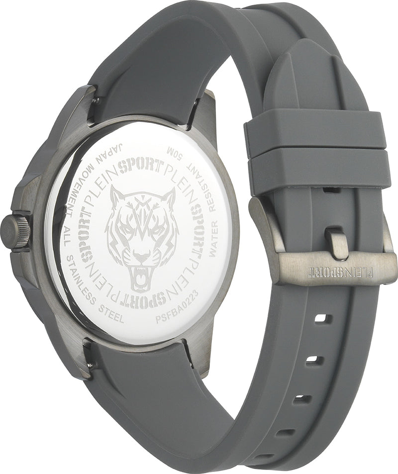 Plein Sport Sport Touchdown Gunmetal Round Dial Quartz Analog Men Watch Watch Plein Sport
