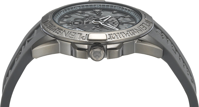 Plein Sport Sport Touchdown Gunmetal Round Dial Quartz Analog Men Watch Watch Plein Sport