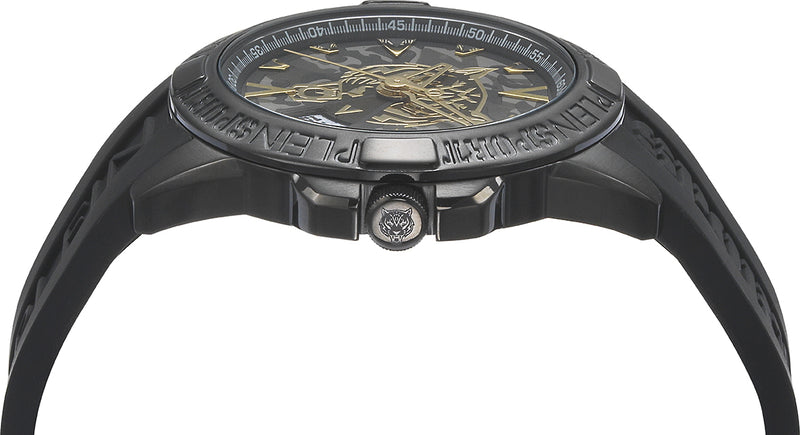 Plein Sport Sport Touchdown Black Round Dial Quartz Analog Men Watch Watch Plein Sport