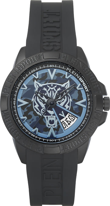 Plein Sport Sport Touchdown Black Round Dial Quartz Analog Men Watch Watch Plein Sport