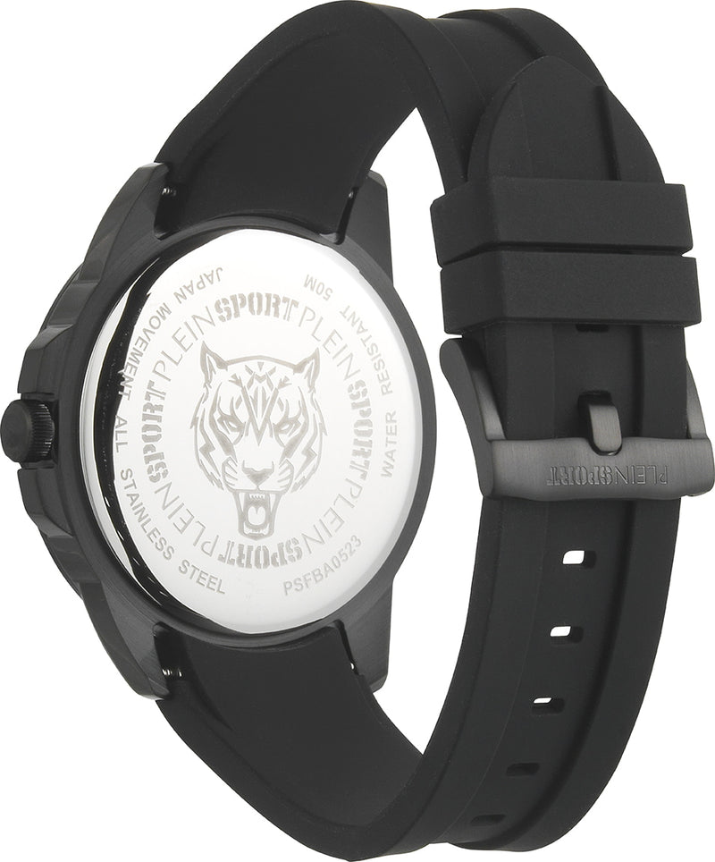 Plein Sport Sport Touchdown Black Round Dial Quartz Analog Men Watch Watch Plein Sport
