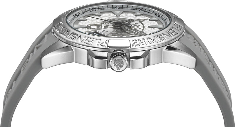 Plein Sport Sport Touchdown Silver Round Dial Quartz Analog Men Watch Watch Plein Sport