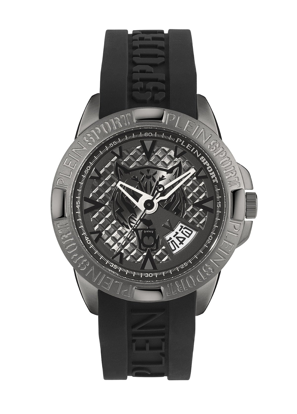 Plein Sport Sport Touchdown Gunmetal Round Dial Quartz Analog Men Watch Watch Plein Sport