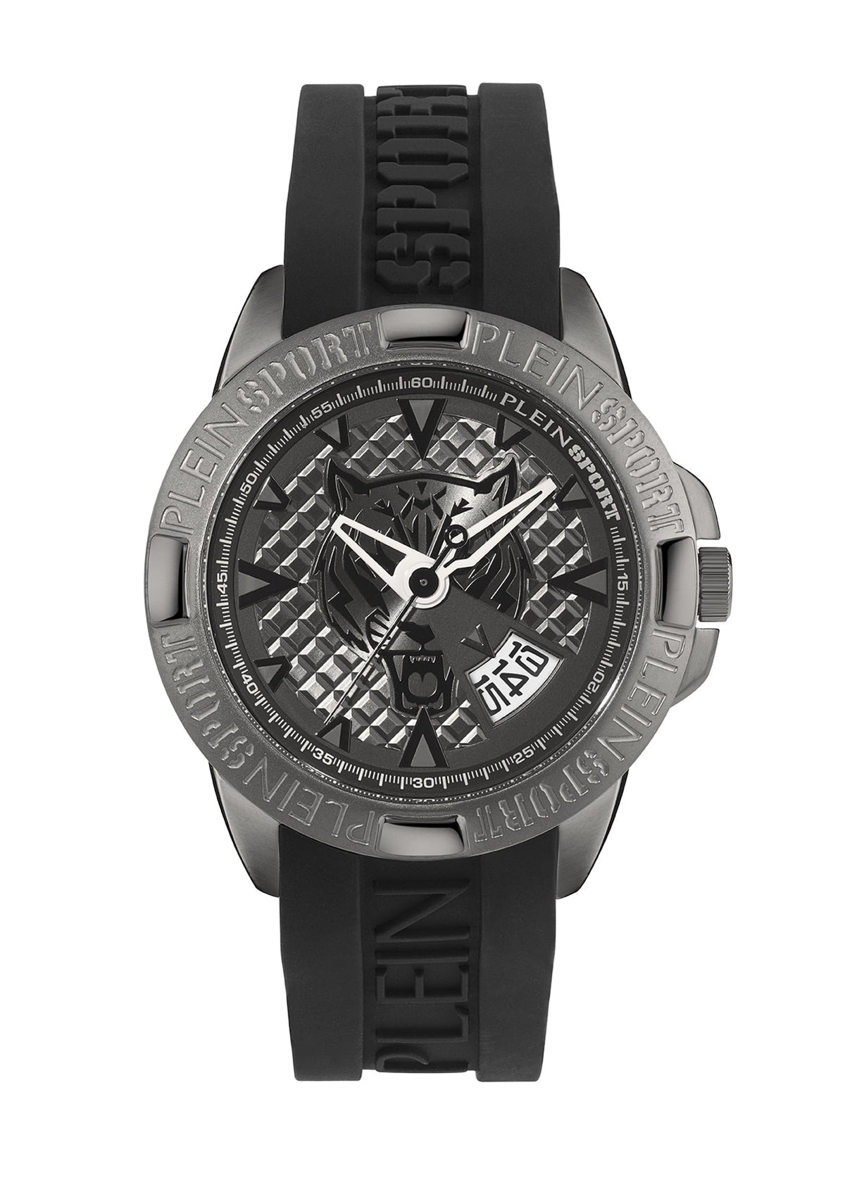 Plein Sport Sport Touchdown Gunmetal Round Dial Quartz Analog Men Watch