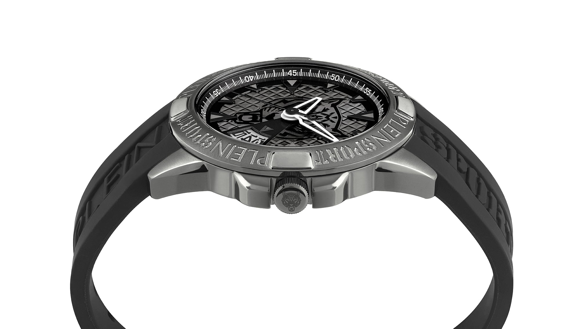 Plein Sport Sport Touchdown Gunmetal Round Dial Quartz Analog Men Watch