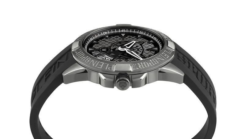 Plein Sport Sport Touchdown Gunmetal Round Dial Quartz Analog Men Watch Watch Plein Sport