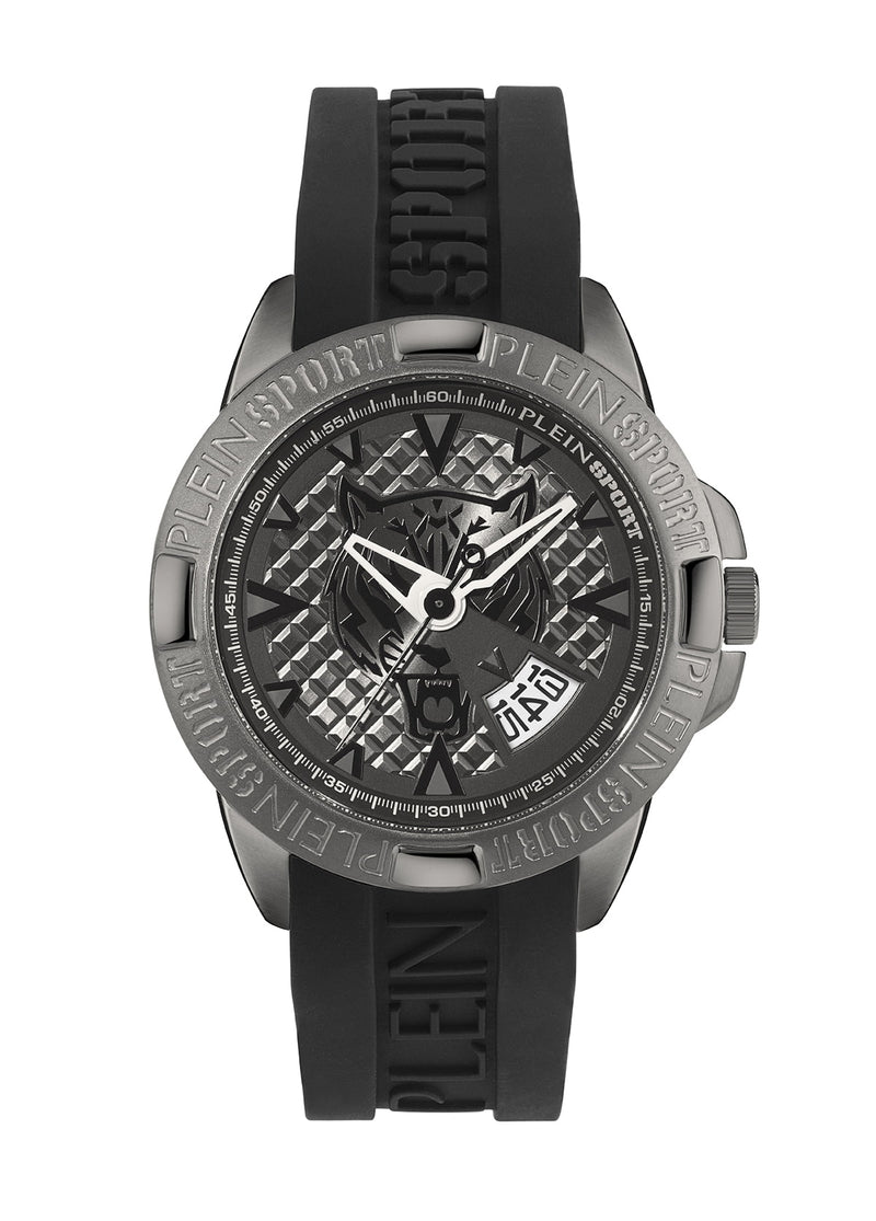 Plein Sport Sport Touchdown Gunmetal Round Dial Quartz Analog Men Watch Watch Plein Sport