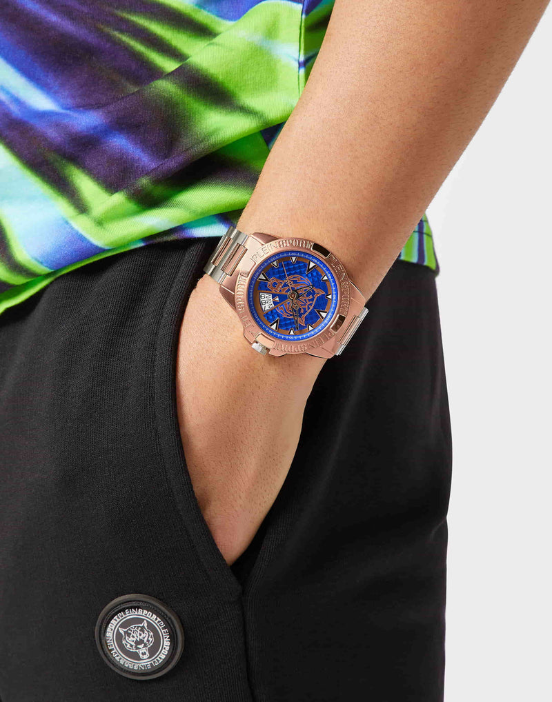 Plein Sport Sport Touchdown Rose gold Round Dial Quartz Analog Men Watch Watch Plein Sport