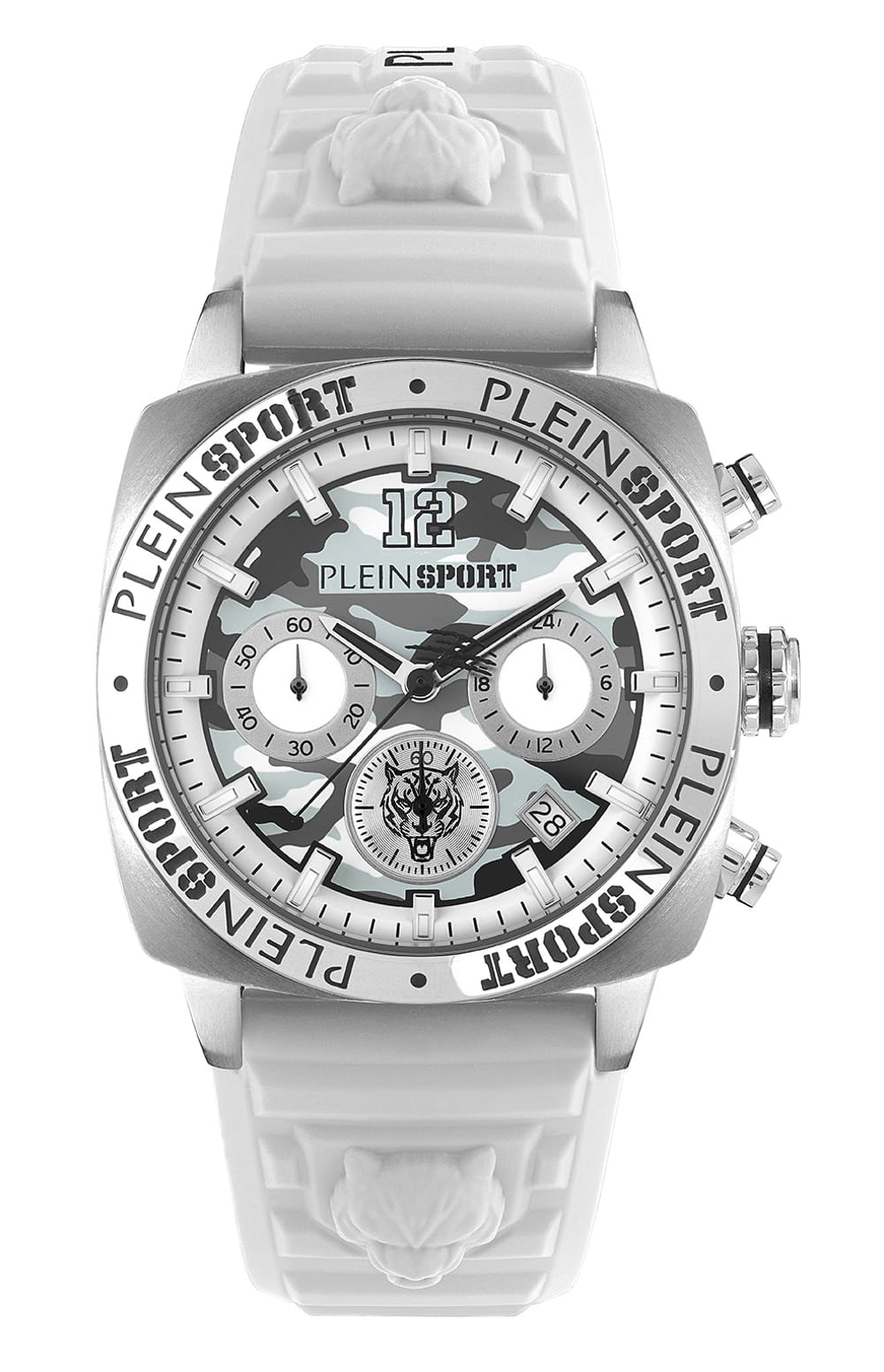Plein Sport Sport Wildcat Silver Round Dial Quartz Analog Men Watch