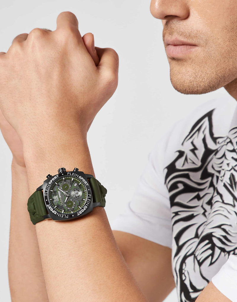 Plein Sport Sport Wildcat Black Round Dial Quartz Analog Men Watch Watch Plein Sport