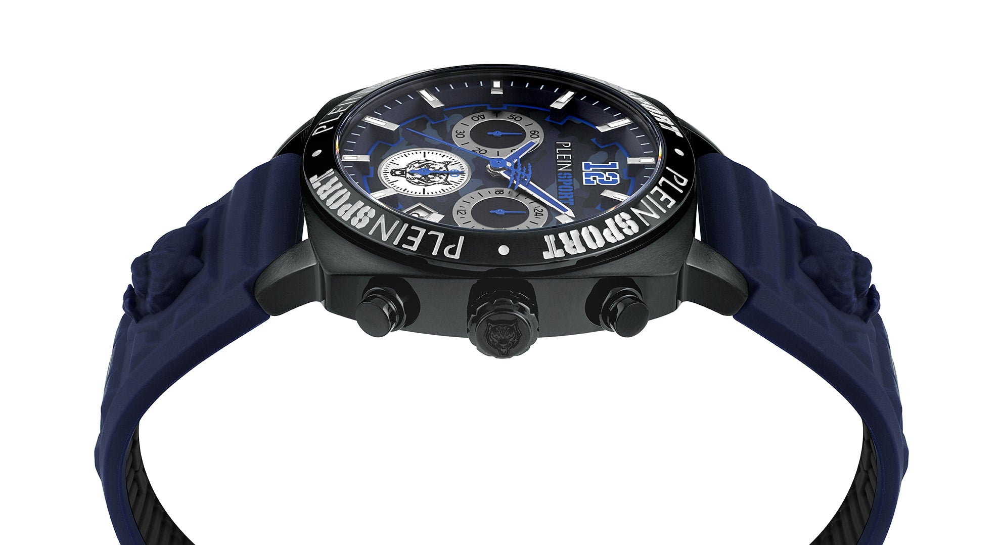 Plein Sport Sport Wildcat Black Round Dial Quartz Analog Men Watch