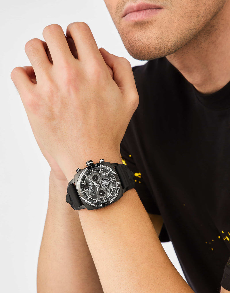 Plein Sport Sport Wildcat Black Round Dial Quartz Analog Men Watch Watch Plein Sport