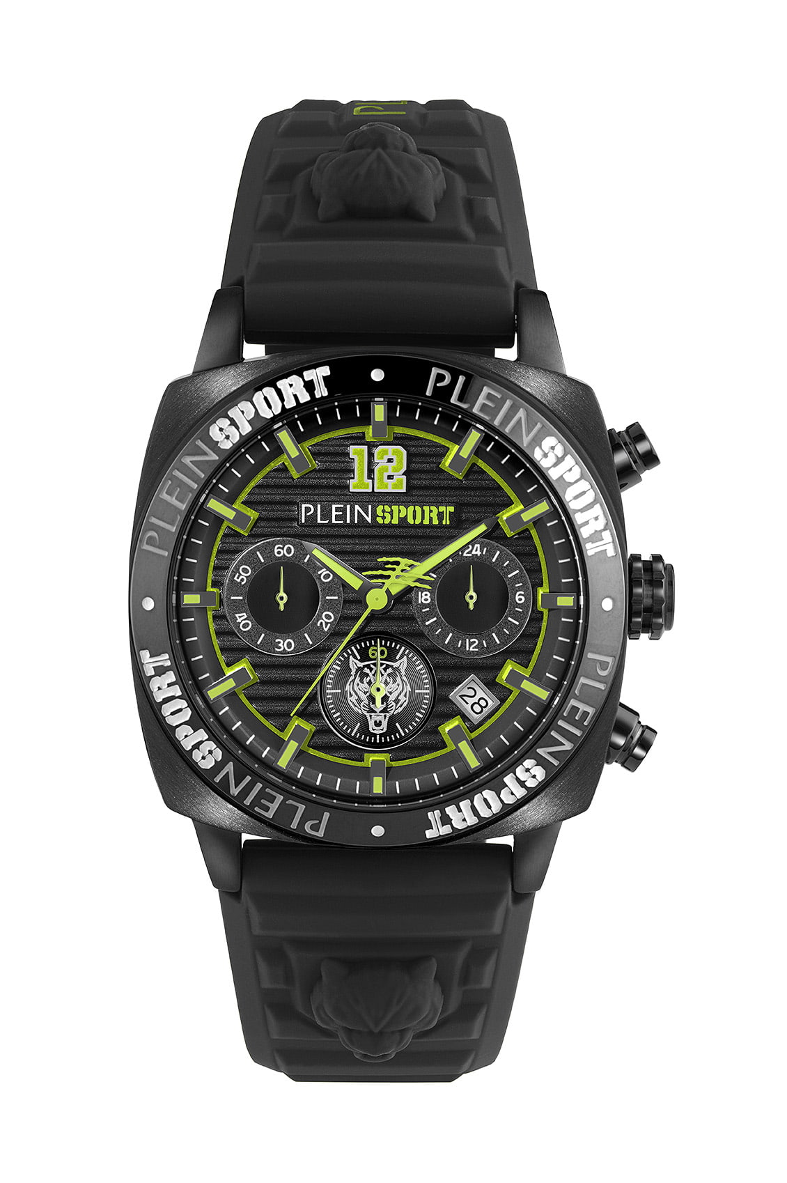 Plein Sport Sport Wildcat Black Round Dial Quartz Analog Men Watch