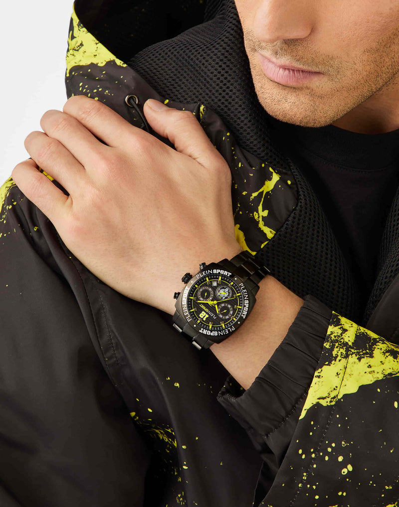 Plein Sport Sport Wildcat Black Round Dial Quartz Analog Men Watch Watch Plein Sport