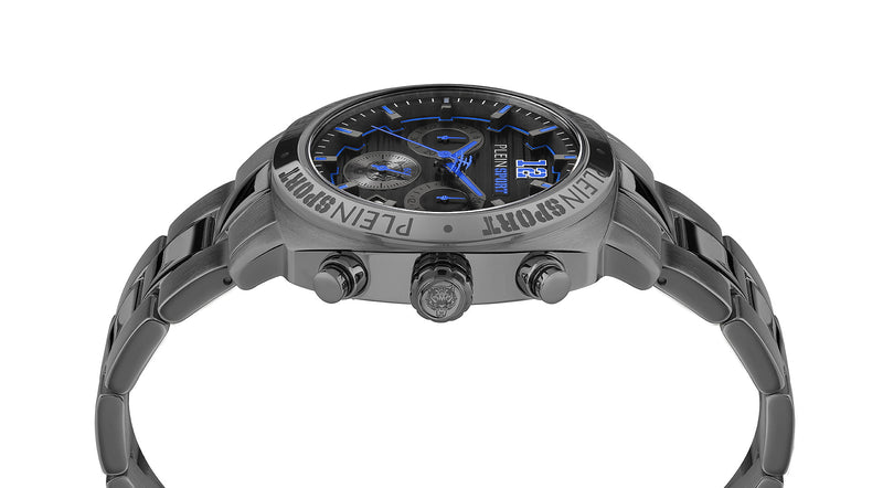 Plein Sport Sport Wildcat Gunmetal Round Dial Quartz Analog Men Watch Watch Plein Sport