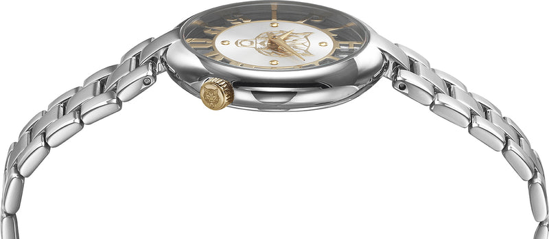 Plein Sport Sport Tiger Silver Round Dial Quartz Analog Women Watch Watch Plein Sport