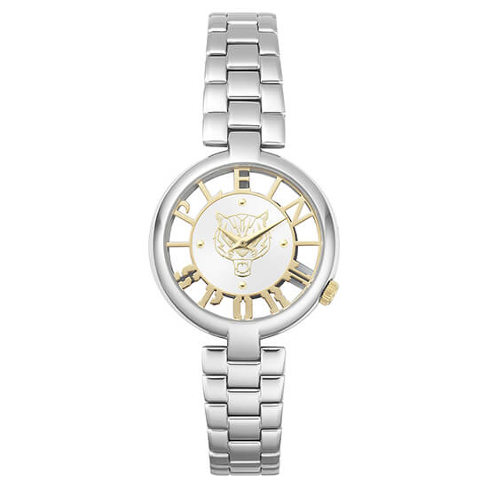 Plein Sport Sport Tiger Silver Round Dial Quartz Analog Women Watch Watch Plein Sport