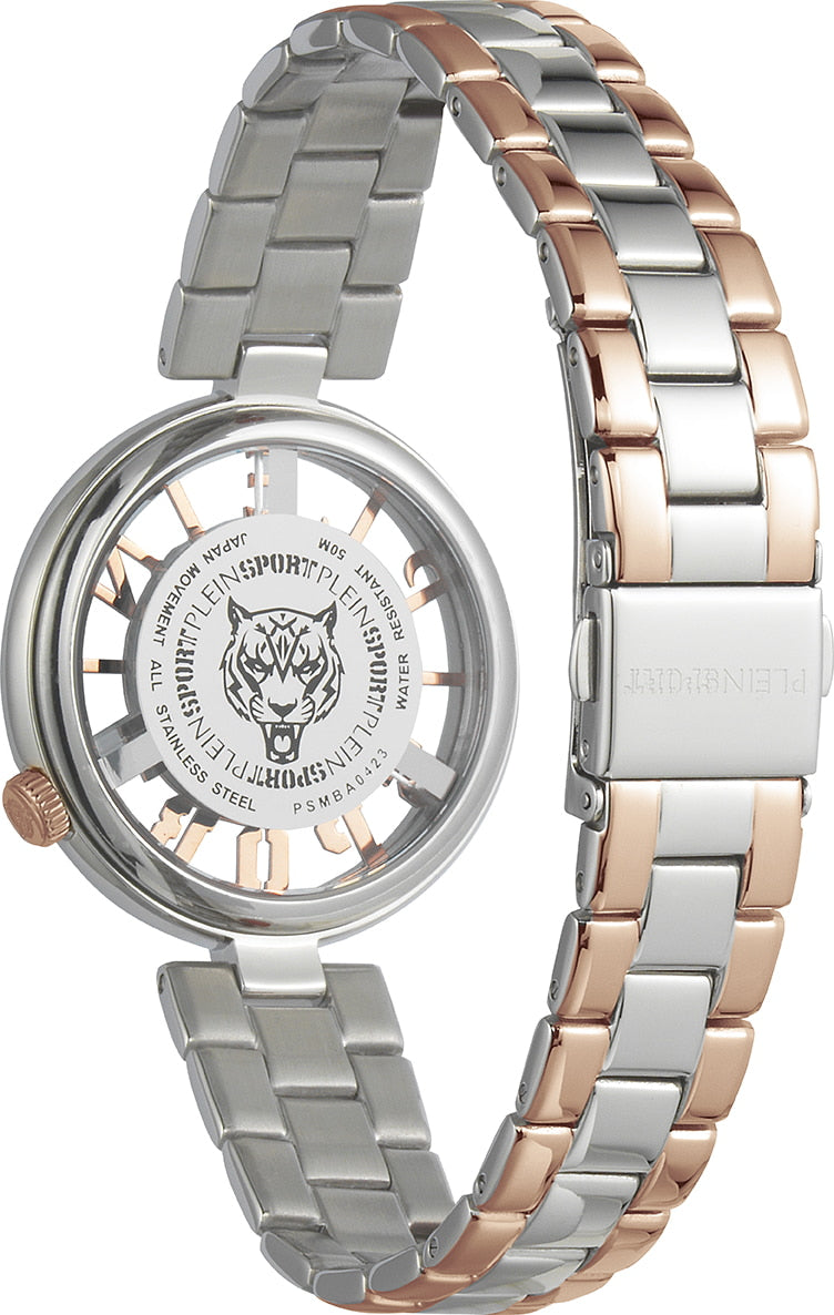 Plein Sport Sport Tiger Silver Round Dial Quartz Analog Women Watch Watch Plein Sport