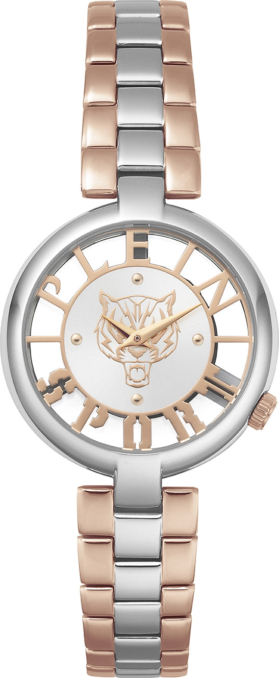 Plein Sport Sport Tiger Silver Round Dial Quartz Analog Women Watch Watch Plein Sport