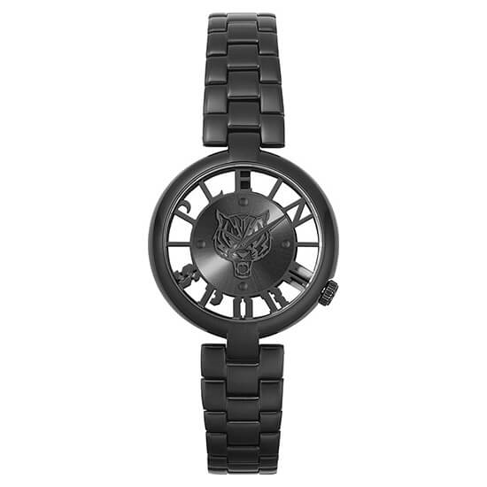 Plein Sport Sport Tiger Black Round Dial Quartz Analog Women Watch Watch Plein Sport