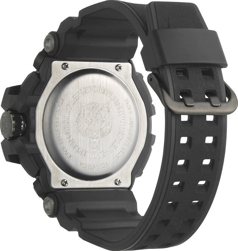 Plein Sport Sport Combat Black Round Dial Quartz Ana-Digi Men Watch Watch Plein Sport