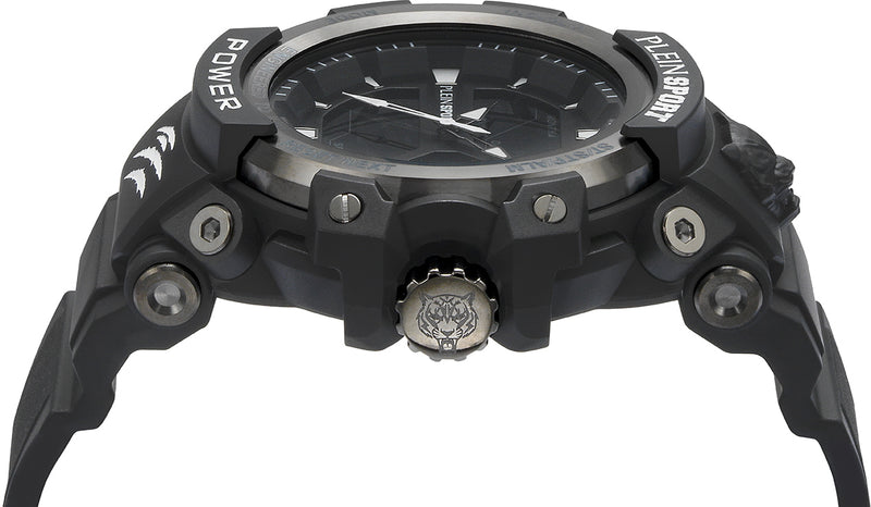 Plein Sport Sport Combat Black Round Dial Quartz Ana-Digi Men Watch Watch Plein Sport