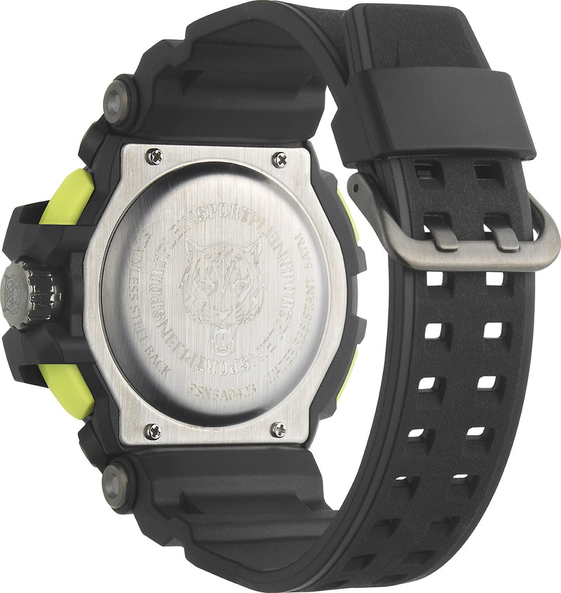 Plein Sport Sport Combat Black Round Dial Quartz Ana-Digi Men Watch Watch Plein Sport
