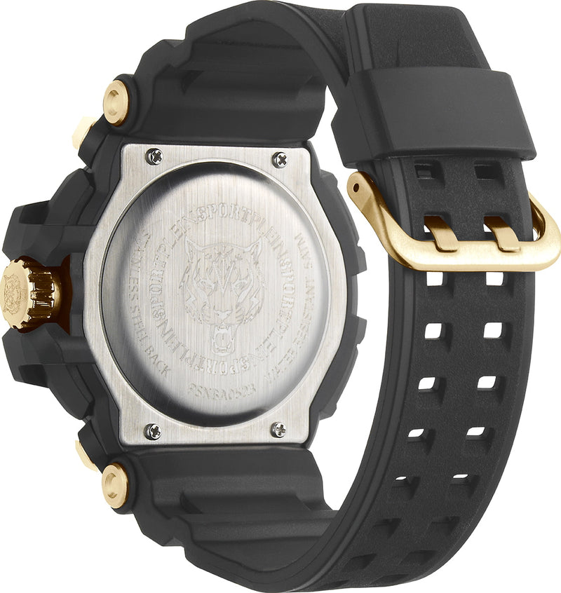 Plein Sport Sport Combat Black Round Dial Quartz Analog Men Watch Watch Plein Sport