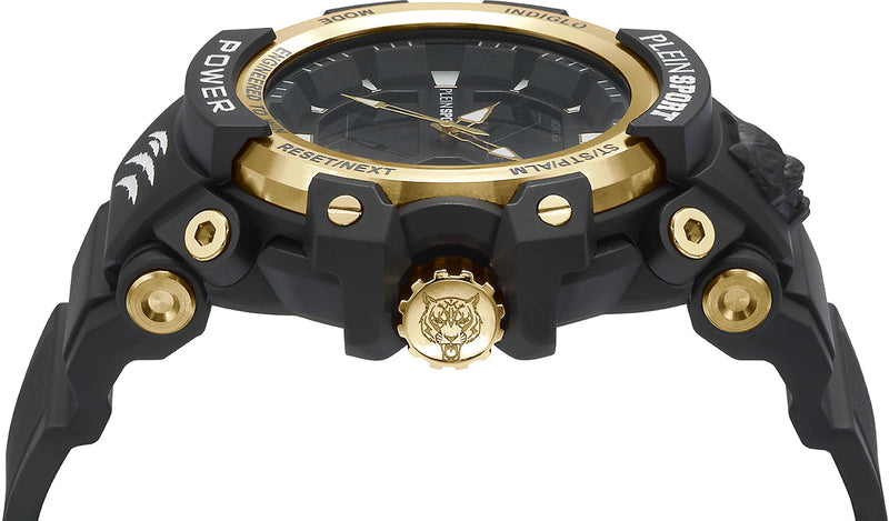 Plein Sport Sport Combat Black Round Dial Quartz Analog Men Watch Watch Plein Sport