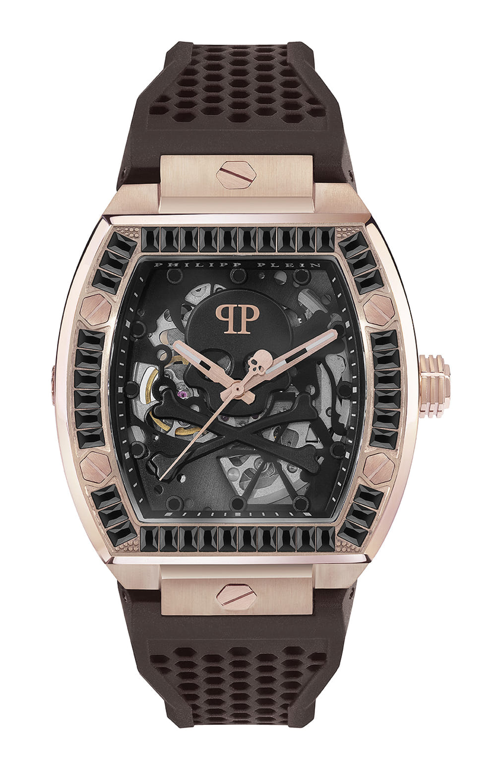 Philipp Plein The $Keleton Black Rectangle Dial Automatic Analog Men Watch