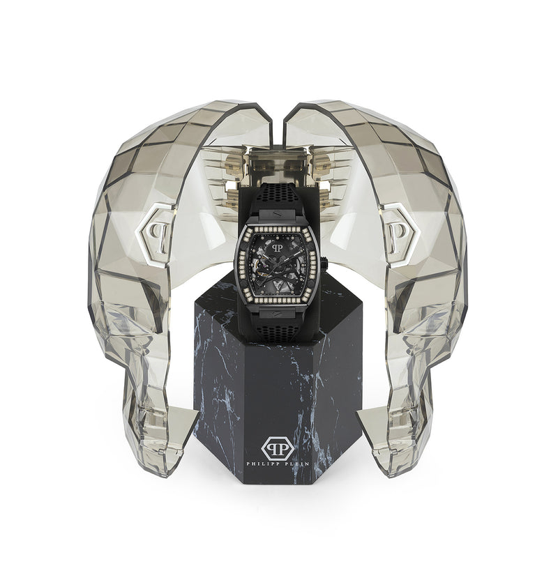 Philipp Plein The $Keleton Black Rectangle Dial Automatic Analog Men Watch Watch Philipp Plein