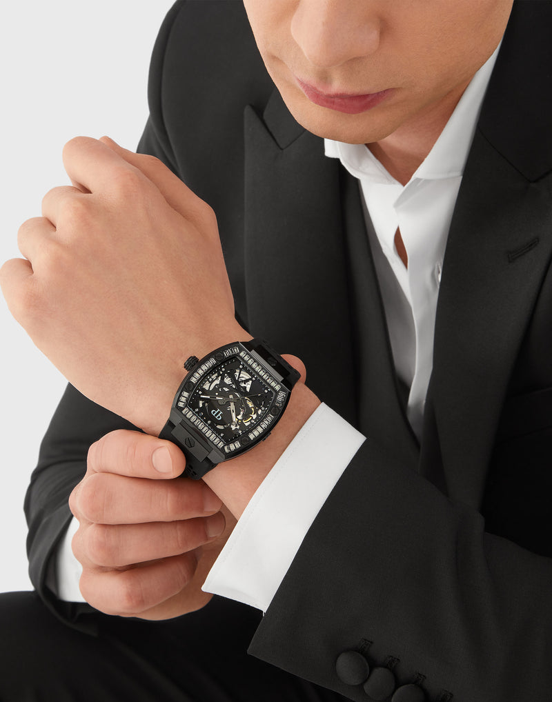 Philipp Plein The $Keleton Black Rectangle Dial Automatic Analog Men Watch Watch Philipp Plein