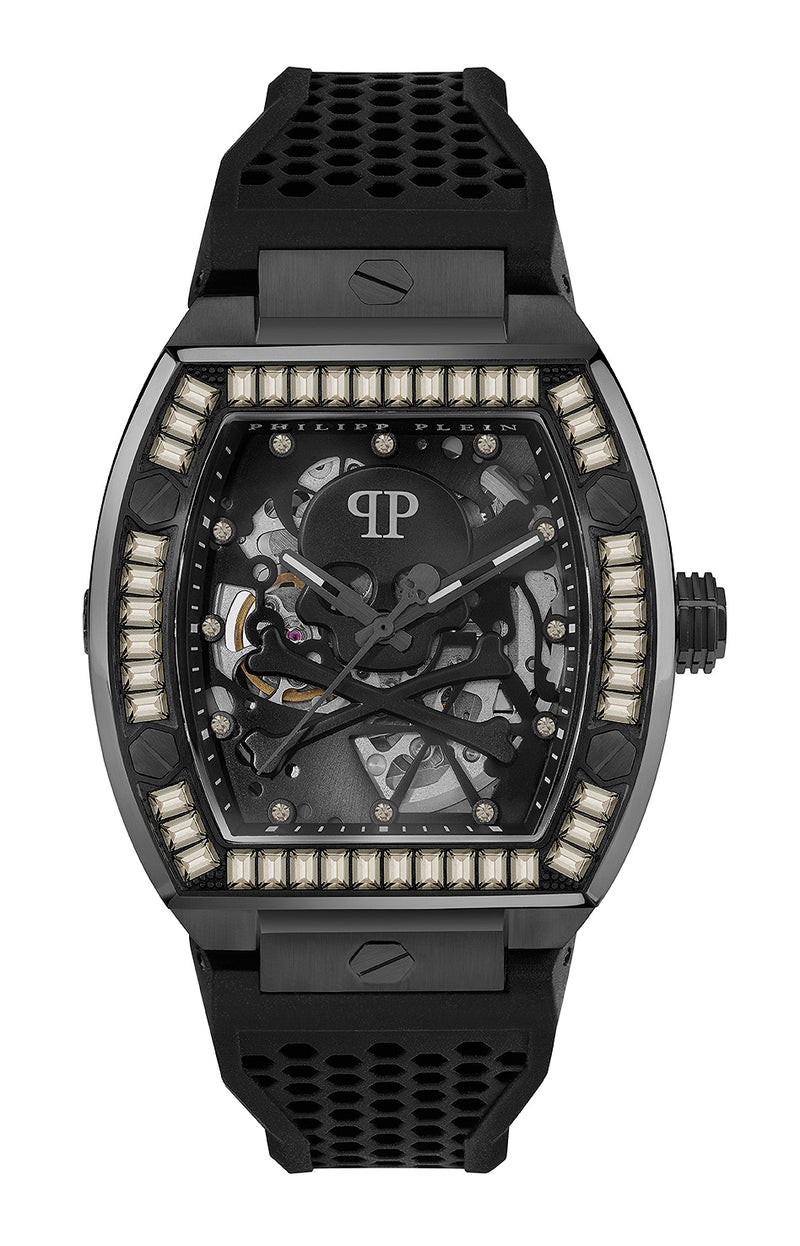 Philipp Plein The $Keleton Black Rectangle Dial Automatic Analog Men Watch Watch Philipp Plein