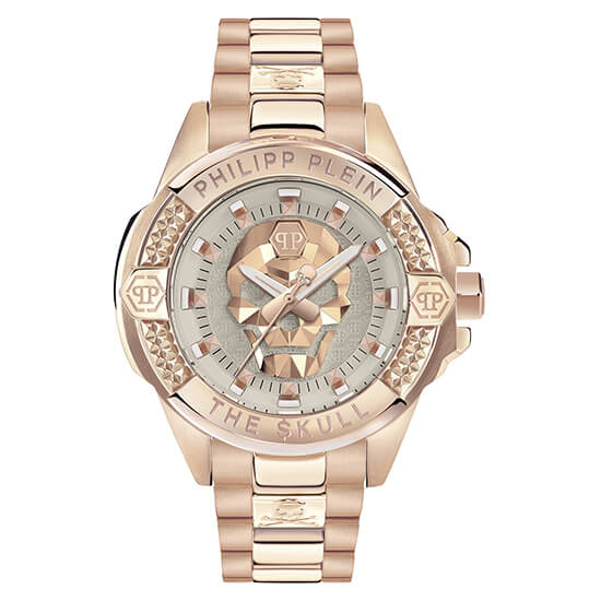 NWT Authentic Philipp Plein The Skull Quartz Crystal Beige 