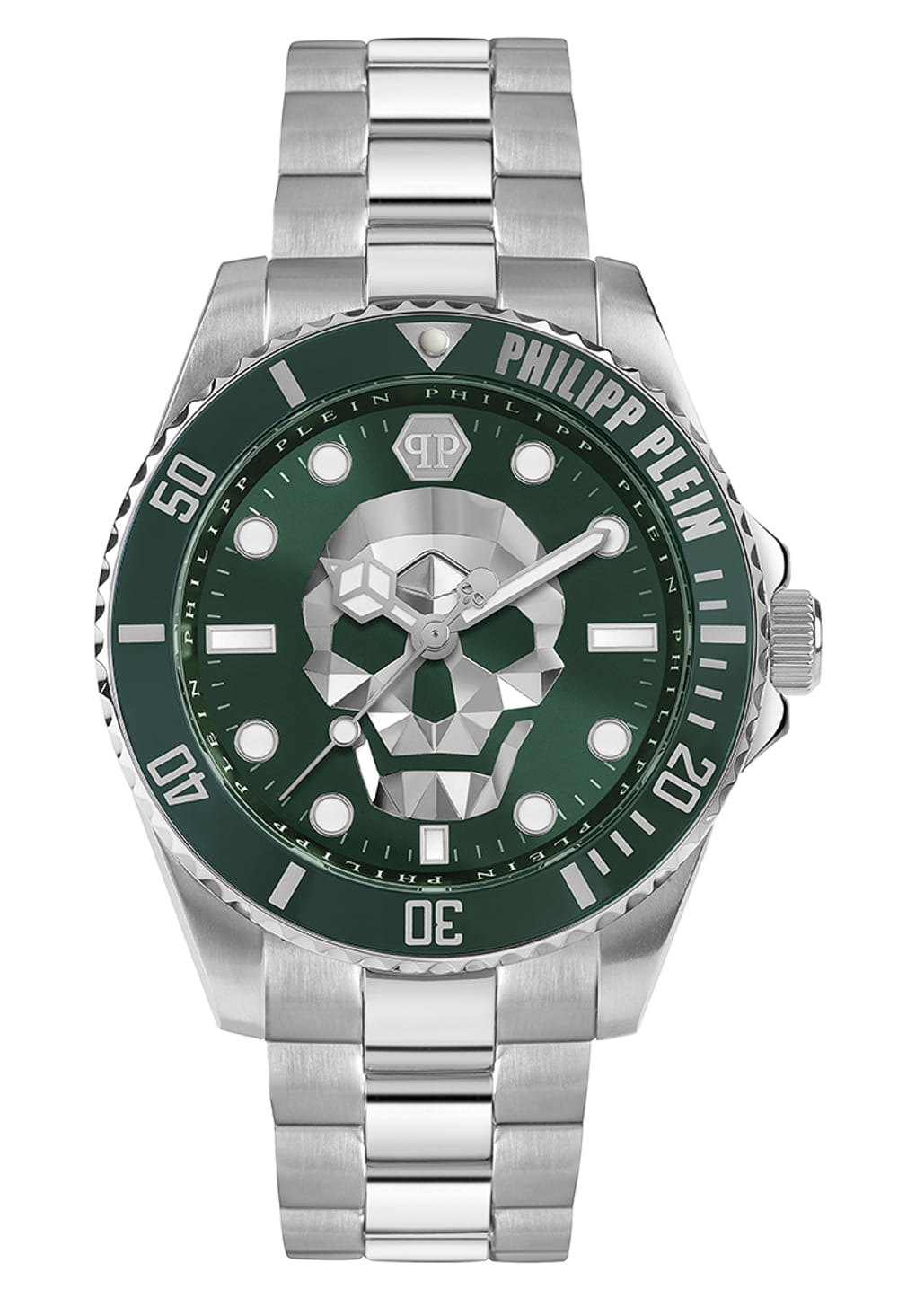 Philipp Plein The Skull Diver Men Green Dial Quartz PWOAA0622 PWOAA0622  At JUST WATCHES